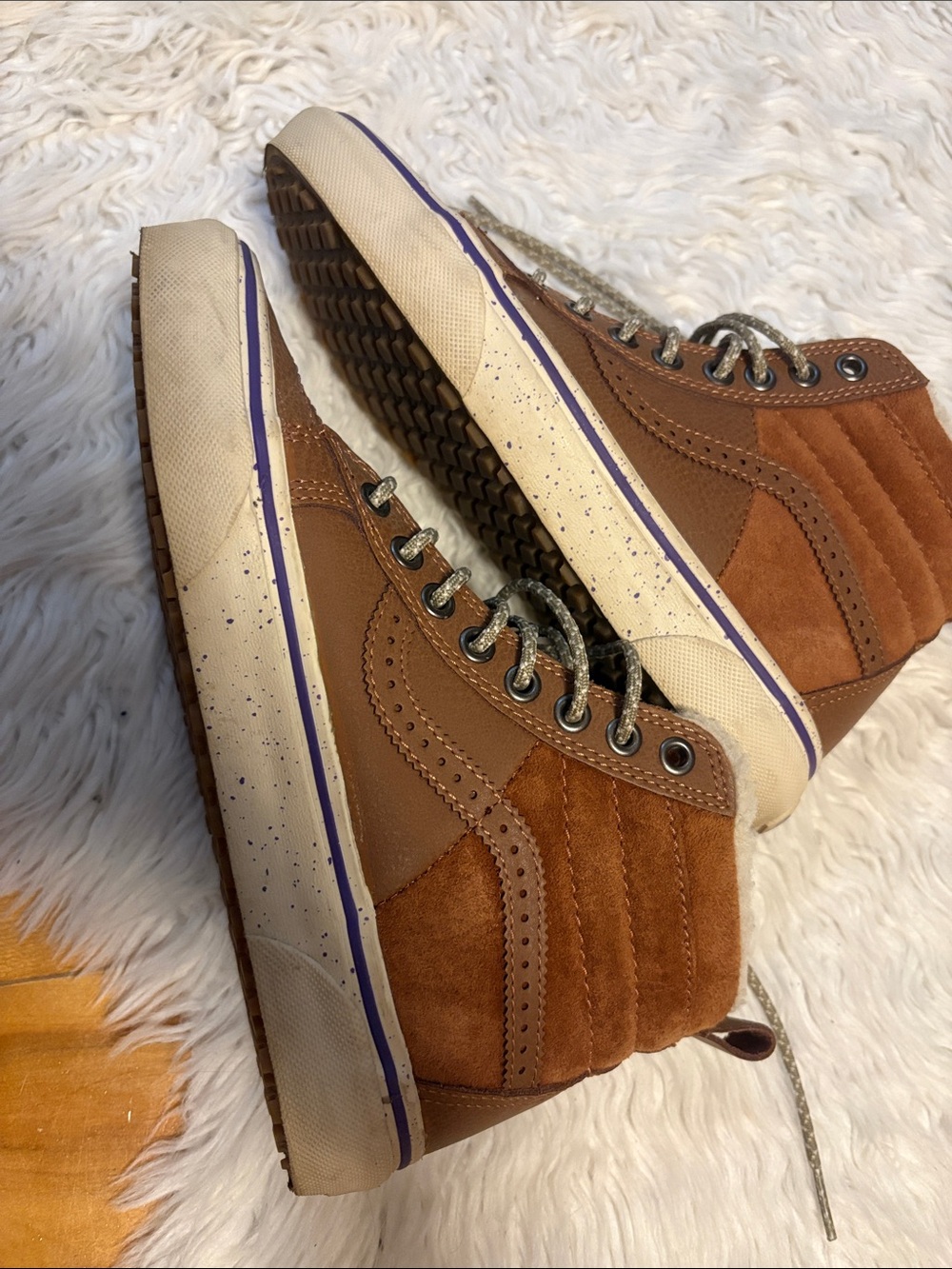 Vans Hana Beaman Tan/Brown High-Top Suede & Leather Sneakers - Picture 7 of 8